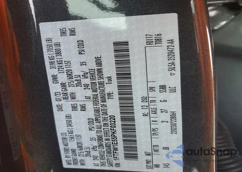 2023 Ford F150 Supercrew z USA, uszkodzony, nr VIN 1FTFW1E55PKF03220